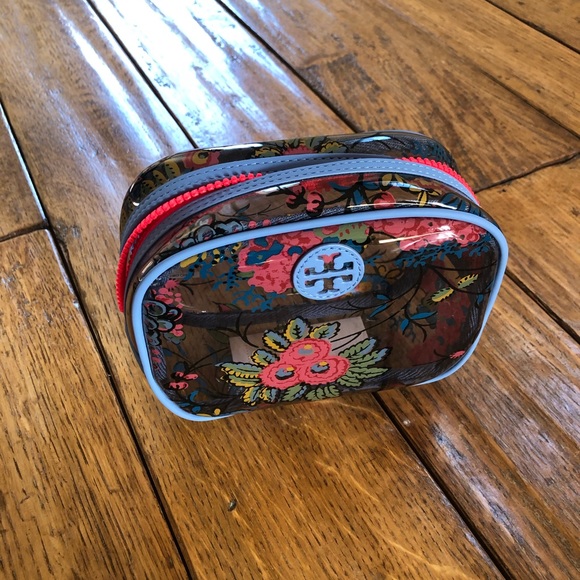 NWT Tory Burch floral clear cosmetic travel pouch - Picture 2 of 6